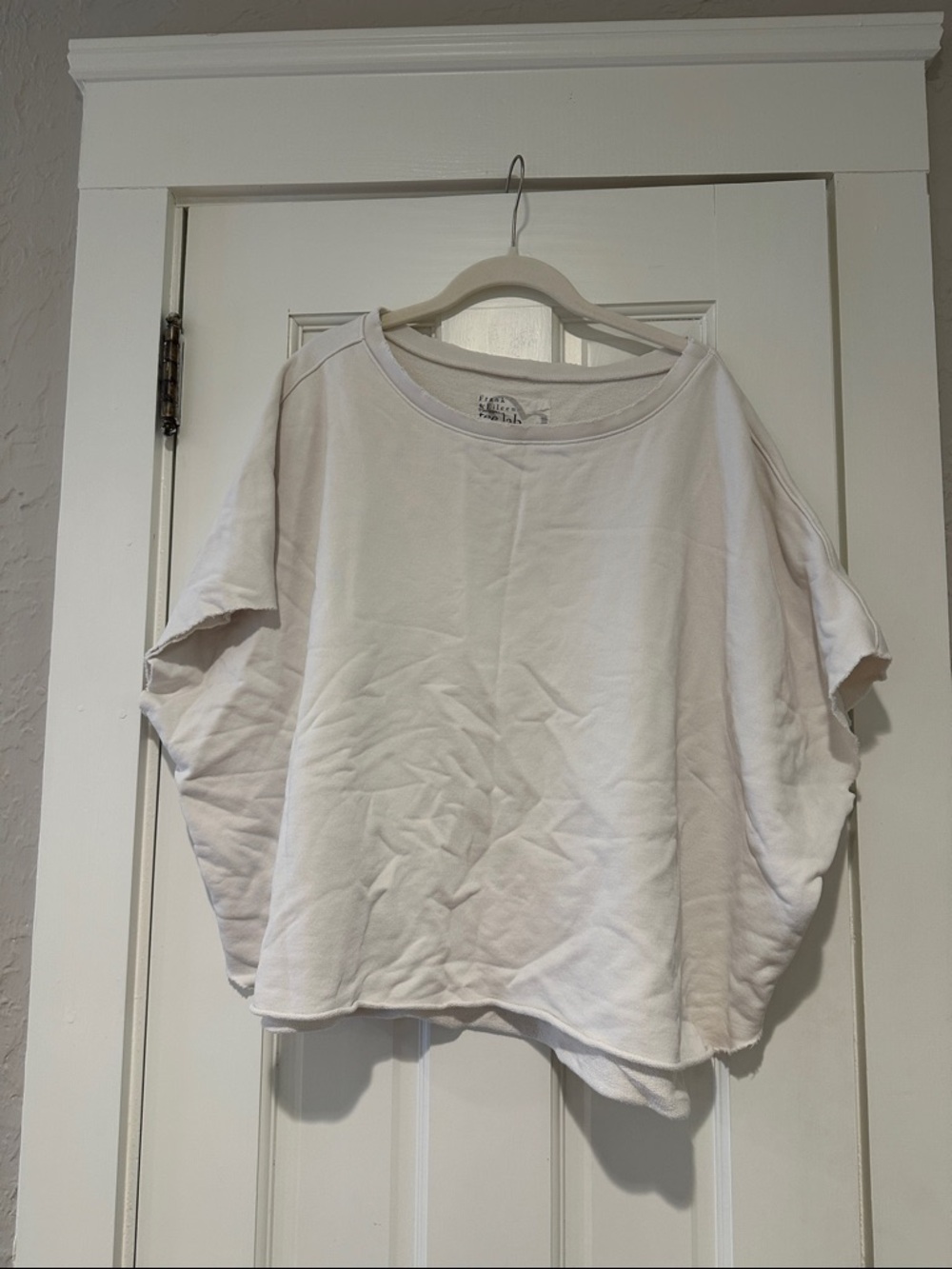 Frank & Eileen Boxy Scoop-Neck Short Sleeve Top in Off-White